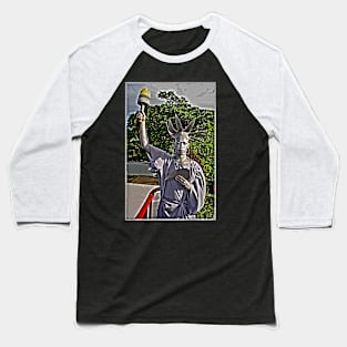 Statue of Liberty torch and rays Baseball T-Shirt